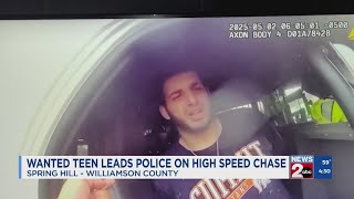 Celebrity Wanted teen leads Williamson County deputies on high-speed chase Profile