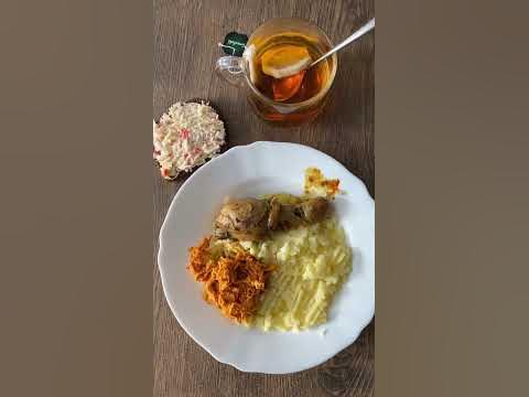 «Правильный завтрак».🍋🧄🥔🥕🐔Чай с лимоном, Ичалковский сыр с чесноком и ...