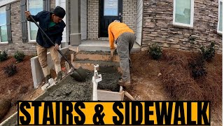 Stairs & SideWalk Pour| 32324
