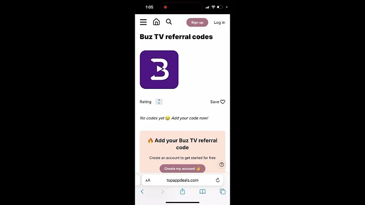BUZ TV REFERRAL CODES