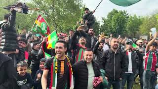 Amedspor’un attığı gol sonrası taraftar sevinci