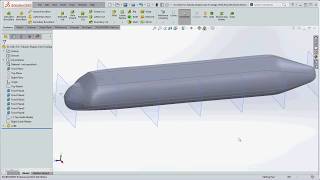 31, Online SolidWorks - Create Flowing Tubular Shapes – Lofts – Fuselage and Wings with Rounded Ends