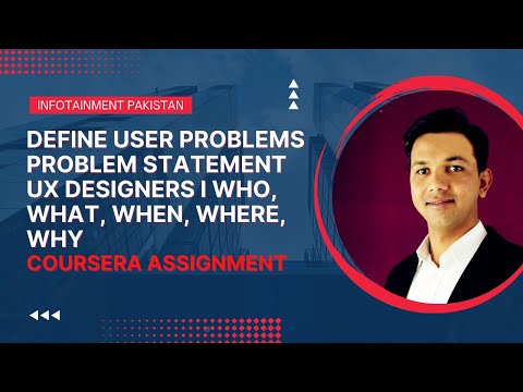 Define user problems I problem statement I UX designers I Coursera Weekly assignment Challenge