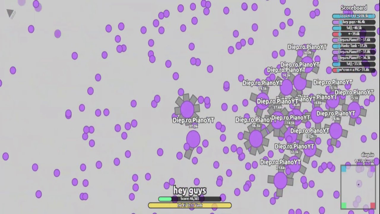 Diep.io - Multiboxing 18 Quad/Octo Tanks