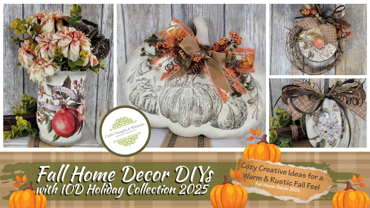 Осенний декор дома своими руками | Праздники IOD 2025 | Уютные креативные идеи декора для теплой ...