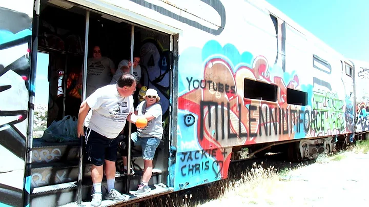 Abandoned Railroad Cars And Tunnels In Desert