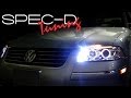 SPECDTUNING INSTALLATION VIDEO: 2001-2005  VOLKSWAGEN PASSAT PROJECTOR HEAD LIGHTS