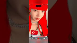 Turkey Flag On Lisas Hair By Blackpink Popcorn