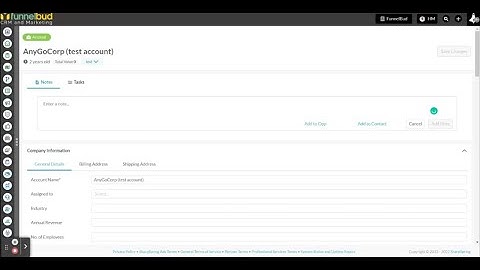 The New Accounts View in SharpSpring