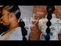 STEP BY STEP||  SLEEK BUBBLE PONYTAIL TUTORIAL  (INVISIBLE PONYTAIL METHOD)