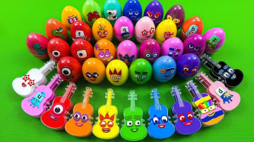 Numberblocks Eggs – Opening 🌈 Slime with Dinosaur Eggs & Cellos Coloring! Unboxing Surprise Slime