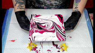 #104 - Tried to replicate my very first painting | Puddle Pour Marble Roll #fluidart #puddlepour