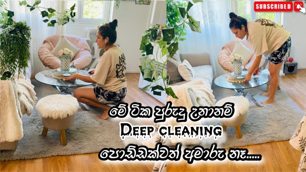 මේ පුංචි පුරුදු ටික තියෙනවනම්  මුලු ගෙදරම Deep clean කරන එක හරි ලේසියි /Deep Cleaning tips /Sinhala