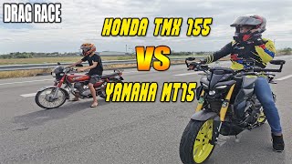 Honda TMX 155 vs Yamaha MT15  | Drag race