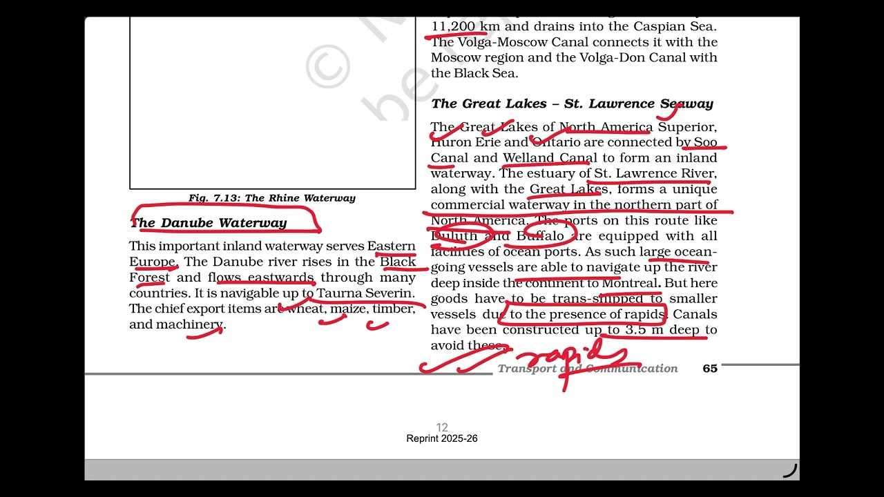 Transport and communication class 12 geography 💯