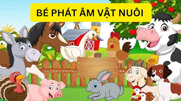 Bé học phát âm vật nuôi trong nhà | Bé học phát âm con vật tiếng Việt, tiếng Anh, tiếng Trung