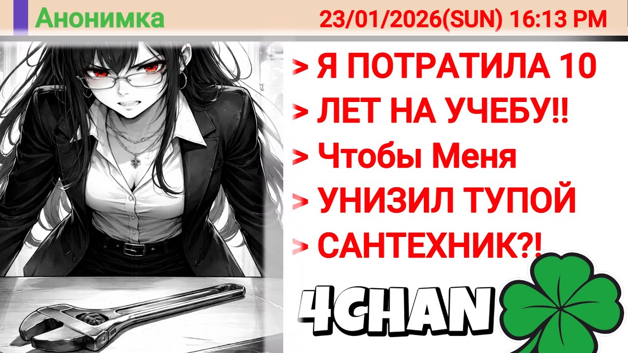 Феминистка Решила Унизить Необразованного Сантехника, НО ТОТ Сказал 500$ В ЧАС! Она..| 4chan истории