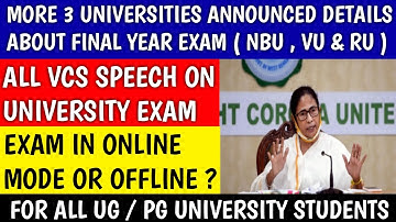 WEST BENGAL UNIVERSITY EXAM NEWS🔥| nbu | vu | university exam news | wb university exam | ugc news