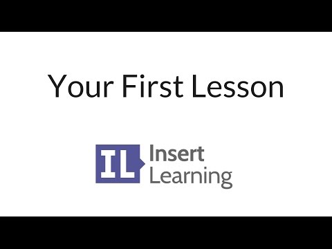 First Lesson with InsertLearning