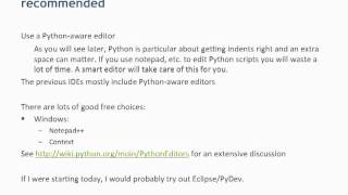 Learning Python - Introduction part 1a