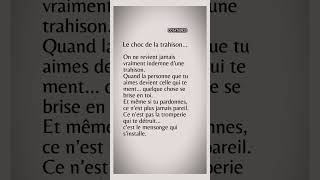 Le choc de la trahison. #trending #youtubeshorts #viralvideo #youtube #motivation #citation #shorts