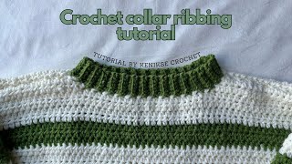 Tutorial how to crochet ribbing for collar I Kenikse Crochet