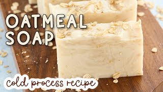 Oatmeal Soap Recipe (Soothing + Pretty Cold Proces Soap!) ❤️