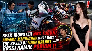 HIROSHI AOYAMA MERINDING‼️ LIHAT TOP SPEED VEDA EGA PAKAI MESIN BARU HRC DI MUGELLO
