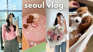 seoul vlog 🐶 life as a dog mom, new hair, golfing, wedding anniversary, fertility testing