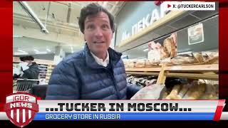 Tucker Carlson Shopping in Russian Grocery Store (Full)