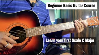 Beginner basic Guitar Course lesson 6 in hindi | C Major Scale