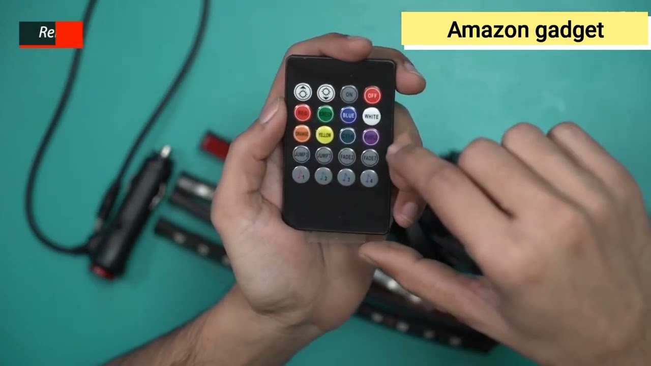 GoMechanic Atmosphere Lights ,12x4 Car LED Strip Light, 48 LED DC 12V Multicolour Interior Light LE