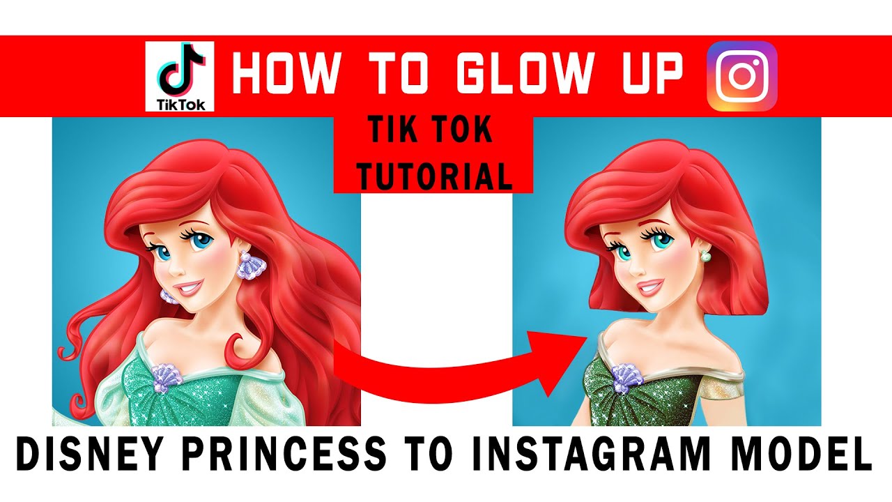 Disney Princess Instagram GLOW UP Transformation Procreate Tutorial disney-princess-instagram-glow-up-transformation-procreate-tutorial
