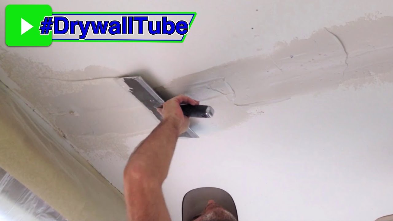 How To Mix Hot Mud And Apply To Ceiling Crack Repairs