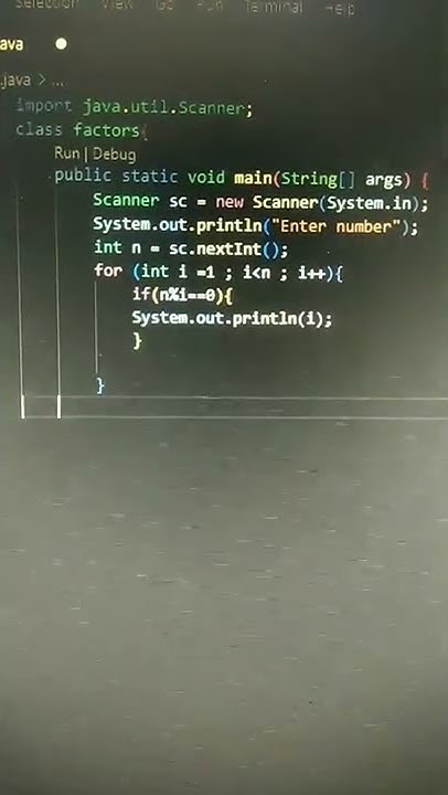 Codes to find factors of a given number in java - YouTube