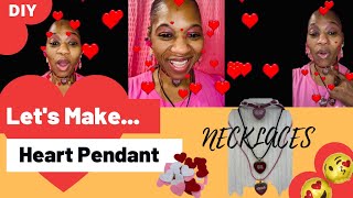 Heart Pendant Necklace | Valentine Gift Idea | Dollar Tree Valentine Crafts | Valentine Craft Idea