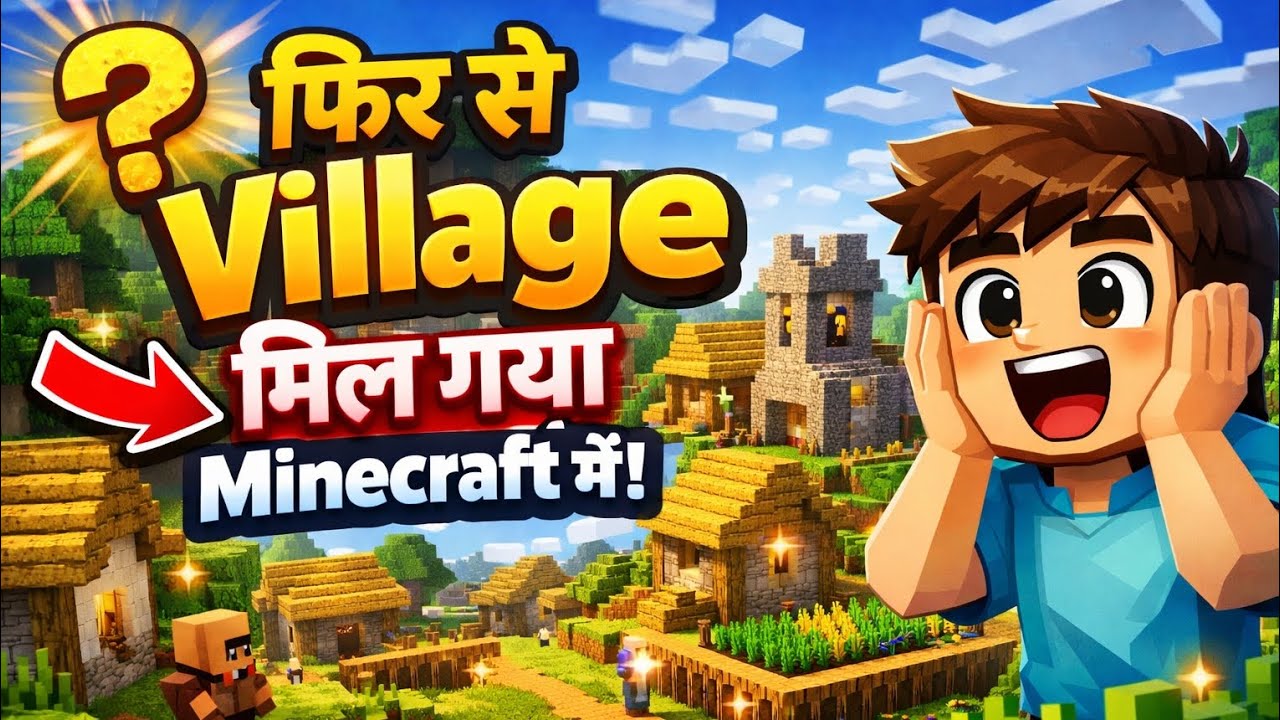🔥 Fir Se Village Mil Gaya 😍 | Minecraft Survival Hindi - YouTube