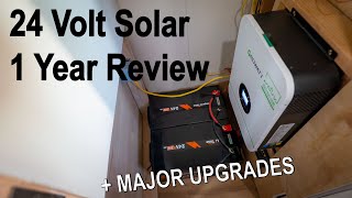 OFF GRID SOLAR 24 Volt 1 Year Review + UPGRADES w/ LiTime Lithium Battery