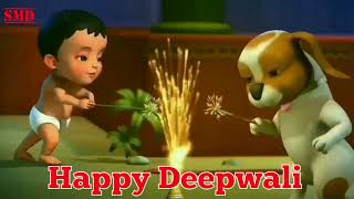 Happy Deepawali Whatsapp Status Video Animated special 2017  || Swasth Deepawali 2017