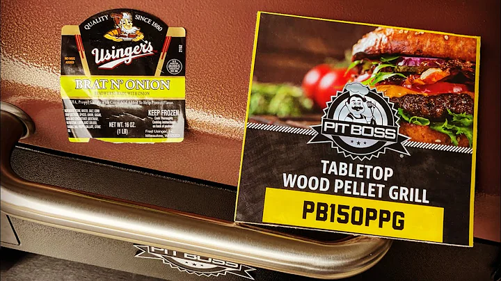PITBOSS Tabletop Portable Pellet Smoker Grill! / Awesome Smoked Brats with Onion!