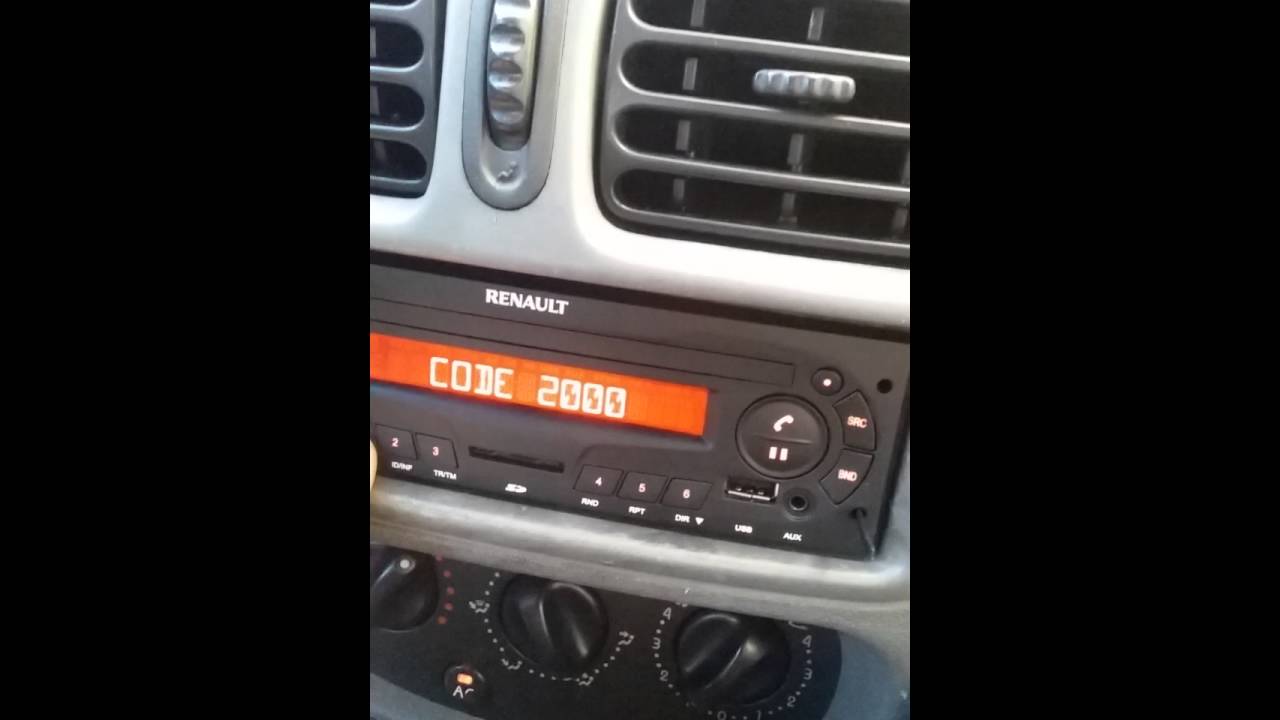 Codigo radio renault clio 2003