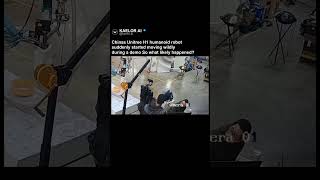 Chinas Unitree H1 humanoid robot suddenly started moving wildly during a demo So what likel #Shorts