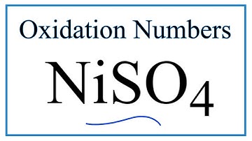 How to find the Oxidation Number for Ni in NiSO4