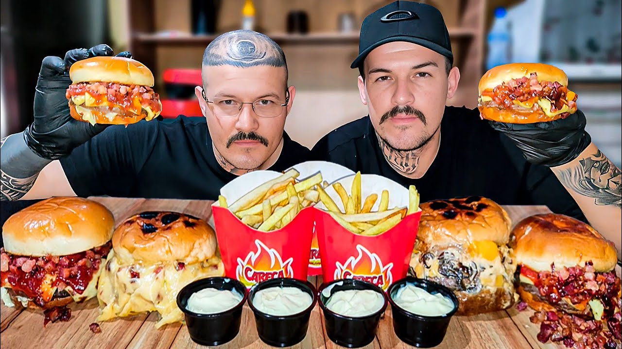 #461 ASMR COMENDO ROMEU E JULIETA LANÇAMENTO DO CARECA DELIVERY | MUKBANG BRASIL.