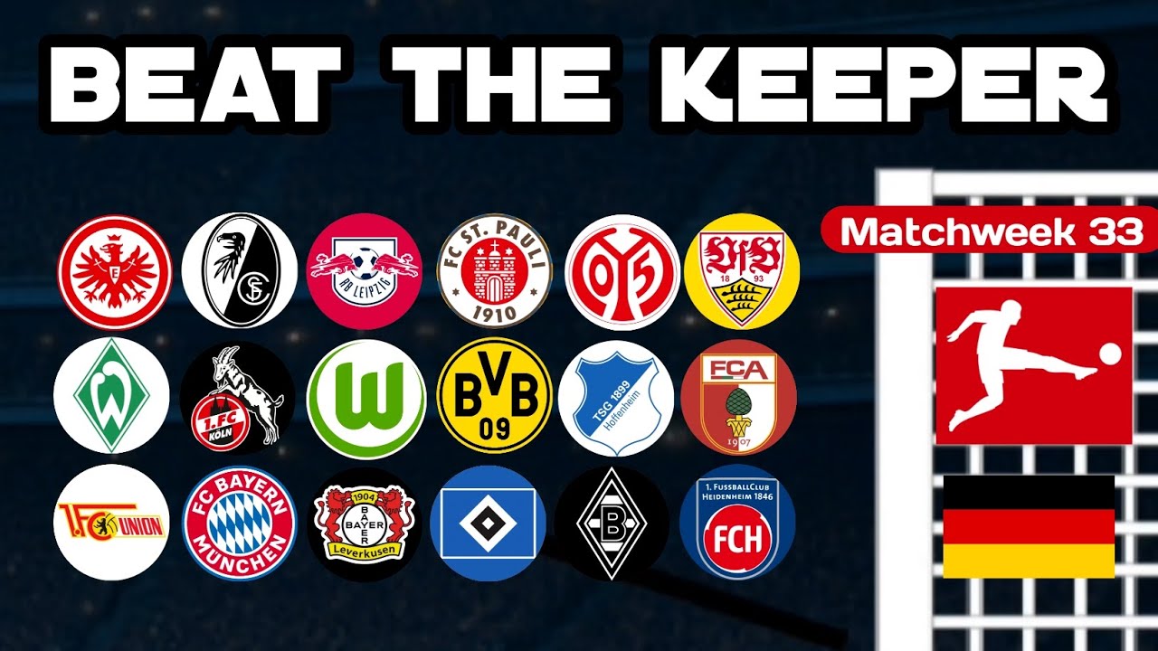 Beat the keeper - Bundesliga - Matchweek 33 - YouTube