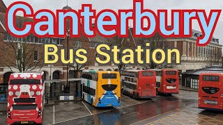 Buses at Canterbury Bus Station January 2022