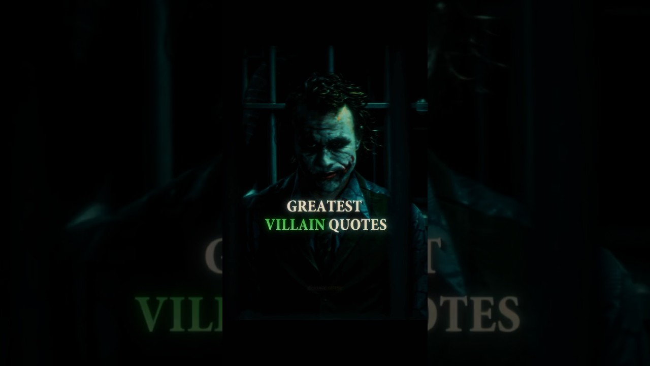 Greatest villain quote | #motivation