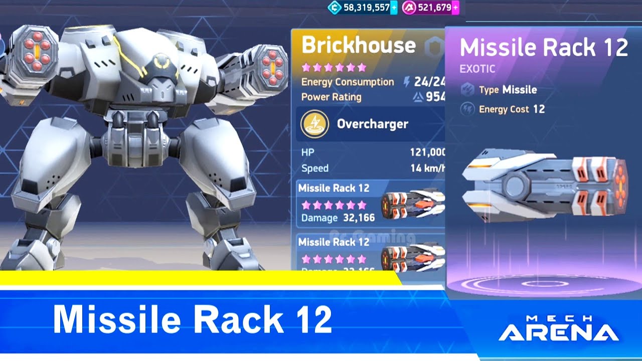[ Mech Arena VN# 104 ] Tên lửa Missile Rack 12 cùng với Brickhouse Full ...