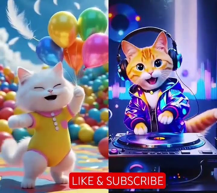 KUCING LUCU JOGET BALONKU ADA 5 - DJ REMIX VIRAL TIKTOK VELOCITY DANCE #shorts #kucing #dancevideo