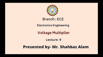 Electronics Engineering | Voltage Multiplier | AKTU Digital Education